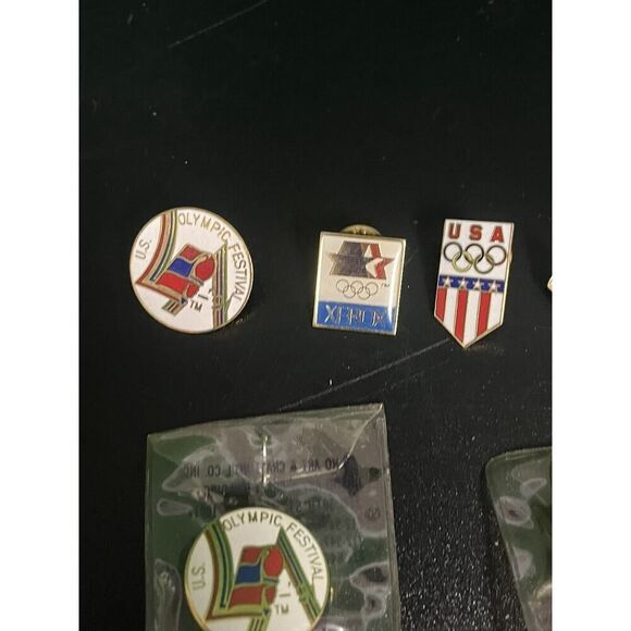 BADGE COLLECTION vintage metal enamel pin Olympic Late 1990s USA - Picture 11 of 12